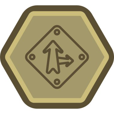 Yol işaretinin vektör illüstrasyonu