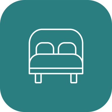 yatak ikonu vektör illüstrasyonu