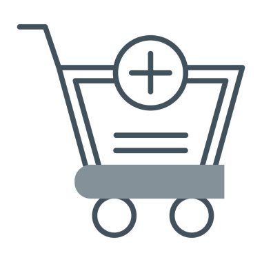 Alışveriş arabası vektör simgesi