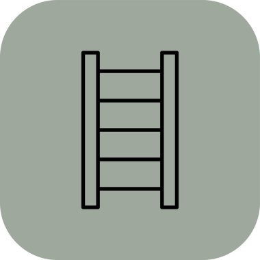 Merdiven simgesi soyut arkaplan grubunda izole edildi