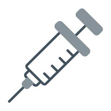 Şırınga ikonu. Web için rringe vektör simgesinin özet çizimi.