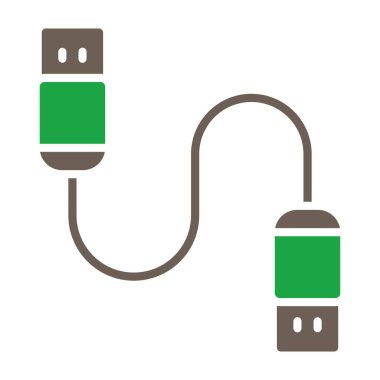 usb düz renk vektör simgesi dekoru