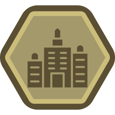 Bina. Web simgesi basit illüstrasyon