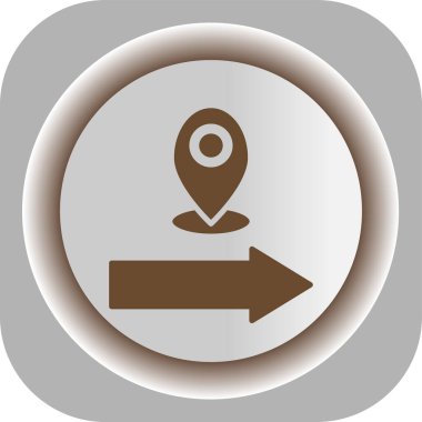 Eşsiz GPS konum vektörü sembol simgesi