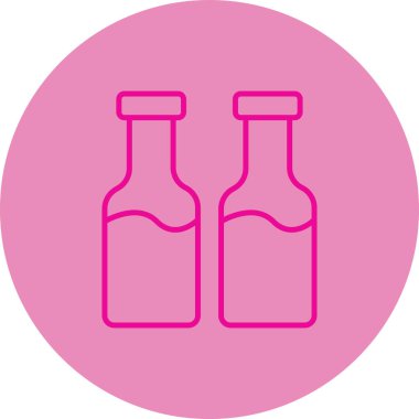 Bira şişesi ikon vektör illüstrasyonu