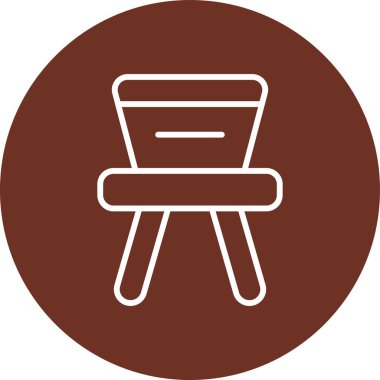 Sandalye. Web simgesi basit illüstrasyon