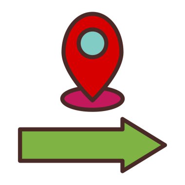 Harita işaretleyici vektör illüstrasyonuName