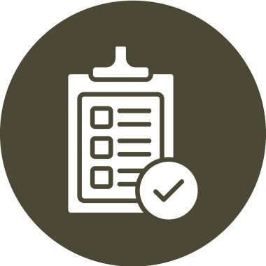 trend biçimi izole edilmiş arkaplanda kontrol listesi simgesi