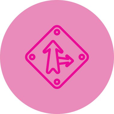 Yol simgesi, vektör illüstrasyonu