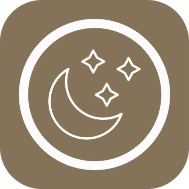 Ay ikonu vektör illüstrasyonu