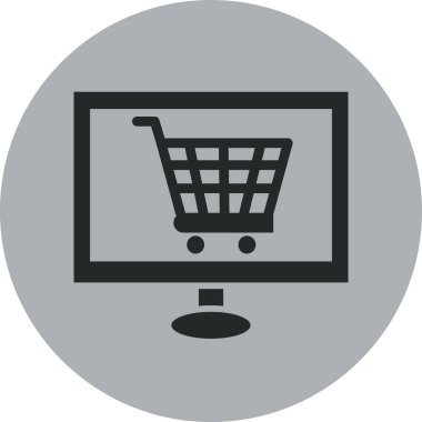 çevrimiçi dükkan vektör simgesi