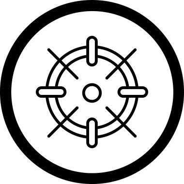 Tekerlek simgesi vektör illüstrasyonu