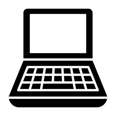 dizüstü bilgisayar simgesi. Web tasarımı için bilgisayar vektör simgelerinin basit çizimi