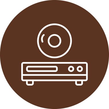 CD mi? Web simgesi basit illüstrasyon