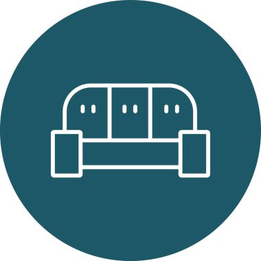 Koltuk simgesi, vektör illüstrasyonu