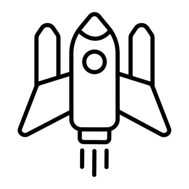 roket ikonu vektör illüstrasyonu
