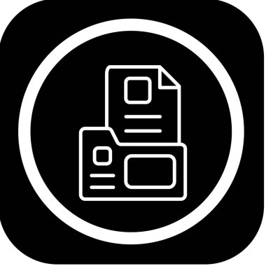 Belge simgesinin vektör illüstrasyonu