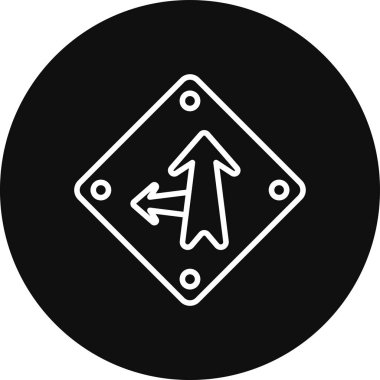 Yön ok ikonu vektör illüstrasyonu