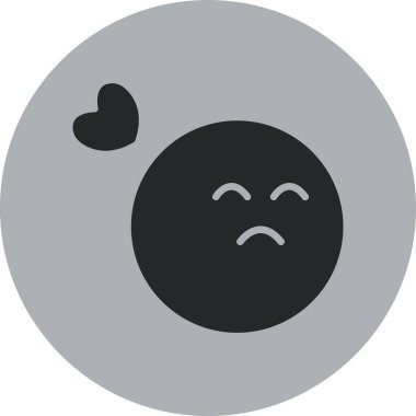 Emoji duygu ifade simgesi doldurulmuş ana hatlar biçiminde