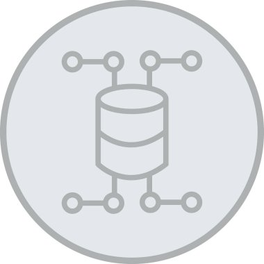 ağ veritabanı sunucu simgesi ana hat biçiminde