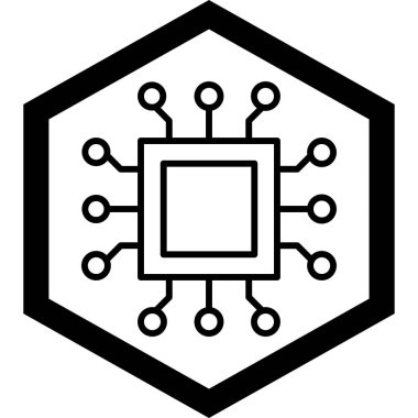 Çip. Web simgesi basit illüstrasyon