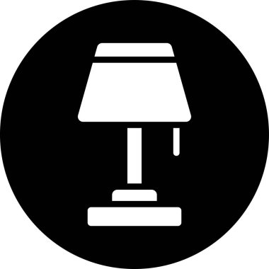 Masa Lambası Web simgesi, vektör illüstrasyonu