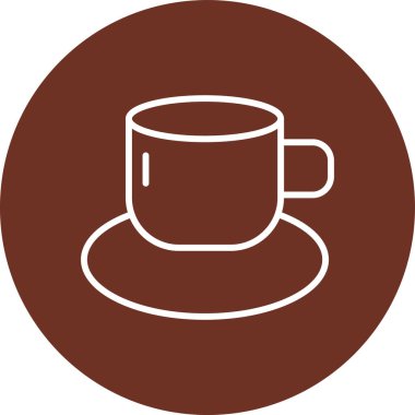 Kahve fincanı. Web simgesi basit illüstrasyon