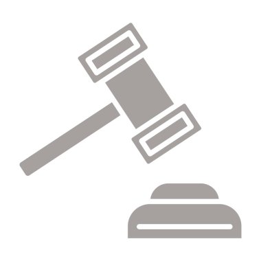 Hakim tokmak çizgisi simgesi, vektör, adalet ve tokmak doğrusal kavram işareti, sembol, beyaz arkaplan, Law vel ana hatları biçim simgesi mobil kavramı