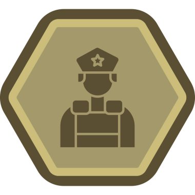 polis rozeti simge vektör çizim