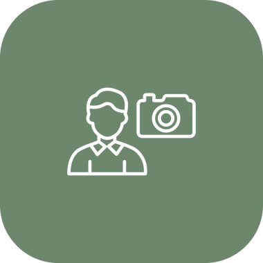 Beyaz arkaplanda kamera vektör simgesi