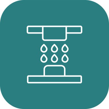 Su musluğu. Web simgesi basit illüstrasyon