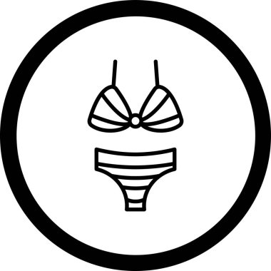 Bikini simge vektör çizim