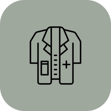 Ceket simgesinin vektör illüstrasyonu