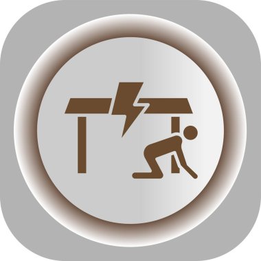 Haçlı yol tabelası ve çekiç.