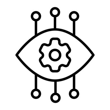 Göz simgesi vektör illüstrasyonu