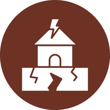 Bir bina simgesinin vektör illüstrasyonu