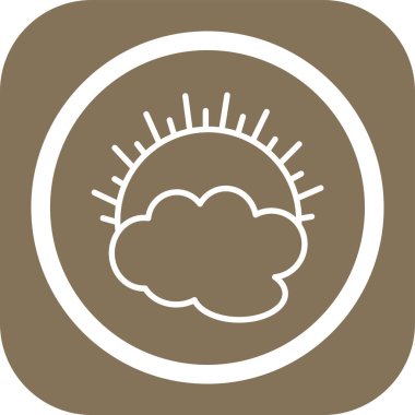 Bulut simgesi vektör illüstrasyonu