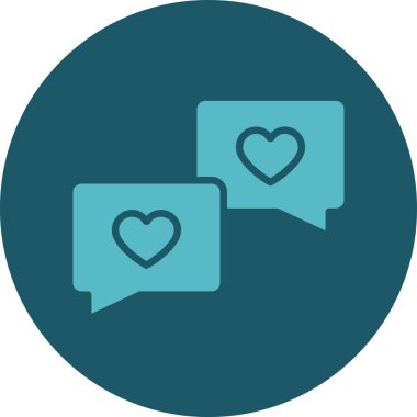 Kalp. Web simgesi basit illüstrasyon