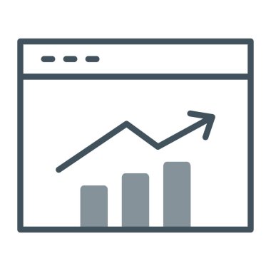 analitik vektör çizgisi simgesi, taslak işareti, düzenlenebilir illüstrasyon.
