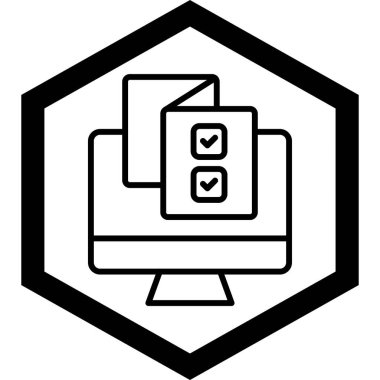 Kontrol listesi. Web simgesi basit illüstrasyon