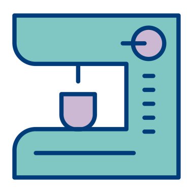 kahve makinesi vektör simgesi modern basit vektör illüstrasyonu