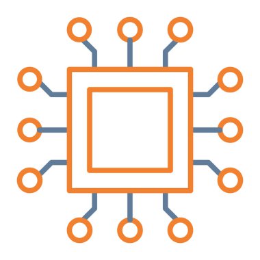 İşlemci simgesi. vektör illüstrasyonu