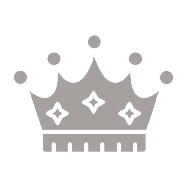 Crown düz simgesi, vektör illüstrasyonu