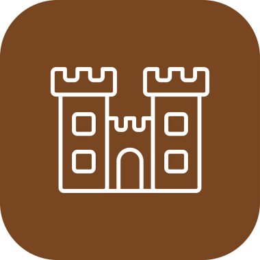 Castle Web simgesi vektör illüstrasyonu