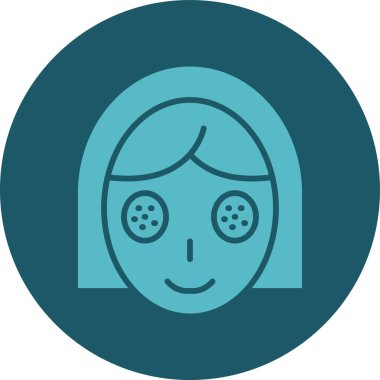 Kadın. Web simgesi basit illüstrasyon