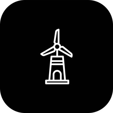 vektör rüzgar türbini simgesi