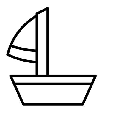 Tekne simgesi. Tekne vektör simgesi web için basit örnek