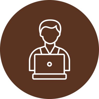 İş adamı simgesinin vektör illüstrasyonu