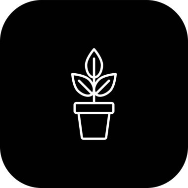 Bir bitki simgesinin vektör illüstrasyonu