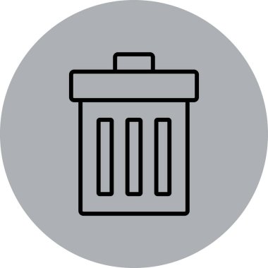 Çöp kutusu simgesi modaya uygun izole edilmiş arkaplan